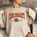 Cincinnati Football Vintage Crewneck Sweatshirt, T-Shirt & Fan Gifts FND21 2 small thumbnail