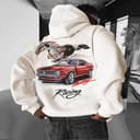 Classic Mustang Racing Hoodie, Unisex Menswear Sweatshirt, Car T-Shirt 1 small thumbnail