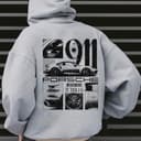 Classic Porsche 911 Turbo S Embroidered Cotton Hoodie - Unisex Gift 1 small thumbnail