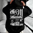 Classic Porsche 911 Turbo S Embroidered Cotton Hoodie - Unisex Gift 4 small thumbnail
