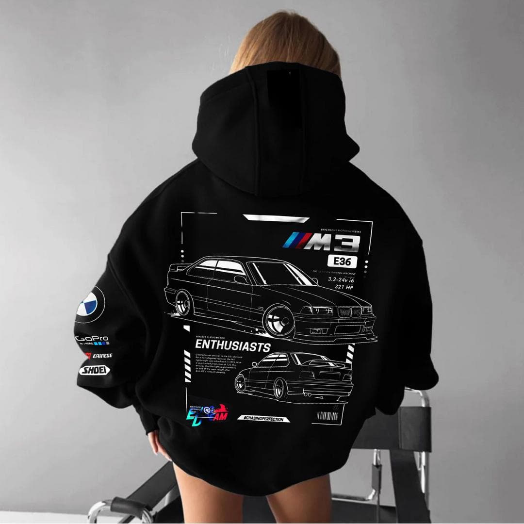 Classsic Bimmer M3 E36 Hoodie Unisex Menswear Sudadera Street Racing Camiseta Car Comfort Colors Boyfriend Regalo – image 2, Bimmer M3 E36 Hoodie, bm t shirt, bmw shirt, shirt bmw, bmw t shirt, bmw tee shirts, bmw hoodie