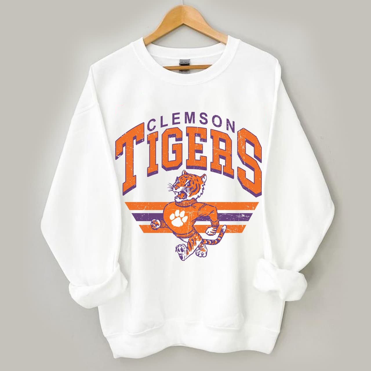 Clemson Tigers Vintage Football NCAA Unisex Sweatshirt - Classic Fan Gift – image 3, Clemson Tigers Tee, Clemson Tigers Shirt, Clemson Tigers Sweatshirt, Clemson Tigers Hoodie