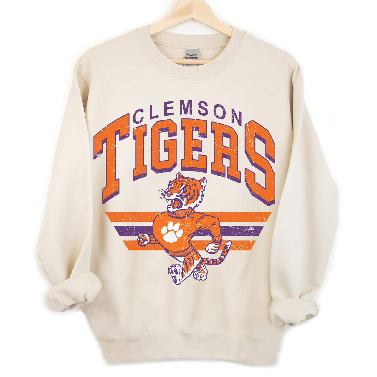 Clemson Tigers Vintage Football NCAA Unisex Sweatshirt - Classic Fan Gift – image 2, Clemson Tigers Tee, Clemson Tigers Shirt, Clemson Tigers Sweatshirt, Clemson Tigers Hoodie