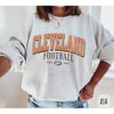 Cleveland Vintage Football Fan Crewneck Sweatshirt Game Day 1 small thumbnail
