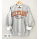 Cleveland Vintage Football Fan Crewneck Sweatshirt Game Day 4 small thumbnail