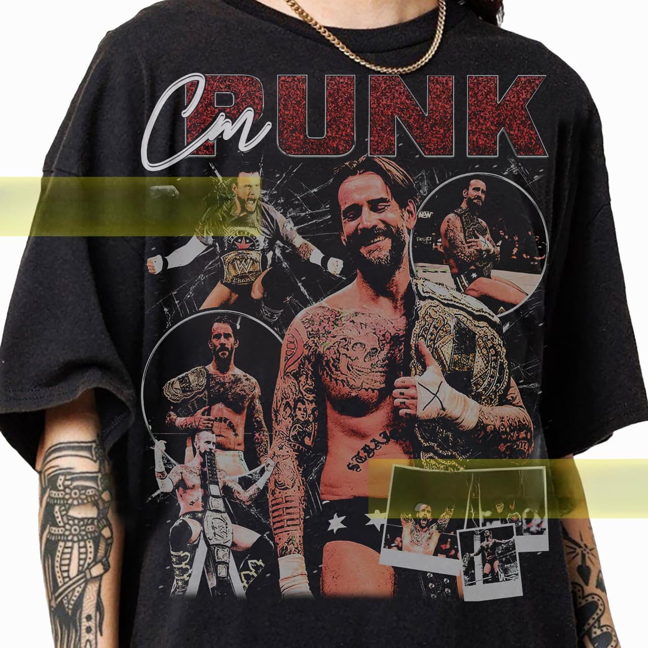 CM Punk 90s Vintage Bootleg WWE T-Shirt Sweatshirt Hoodie – image 2, CM Punk 90s Tee, CM Punk 90s Merch, CM Punk 90s Shirt, CM Punk 90s Sweatshirt, CM Punk 90s Hoodie, CM Punk 90s Clothes