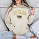 Colorado Buffaloes NCAA Football Camiseta, Sudadera y Suéter con Palabras Grandes 3 small thumbnail