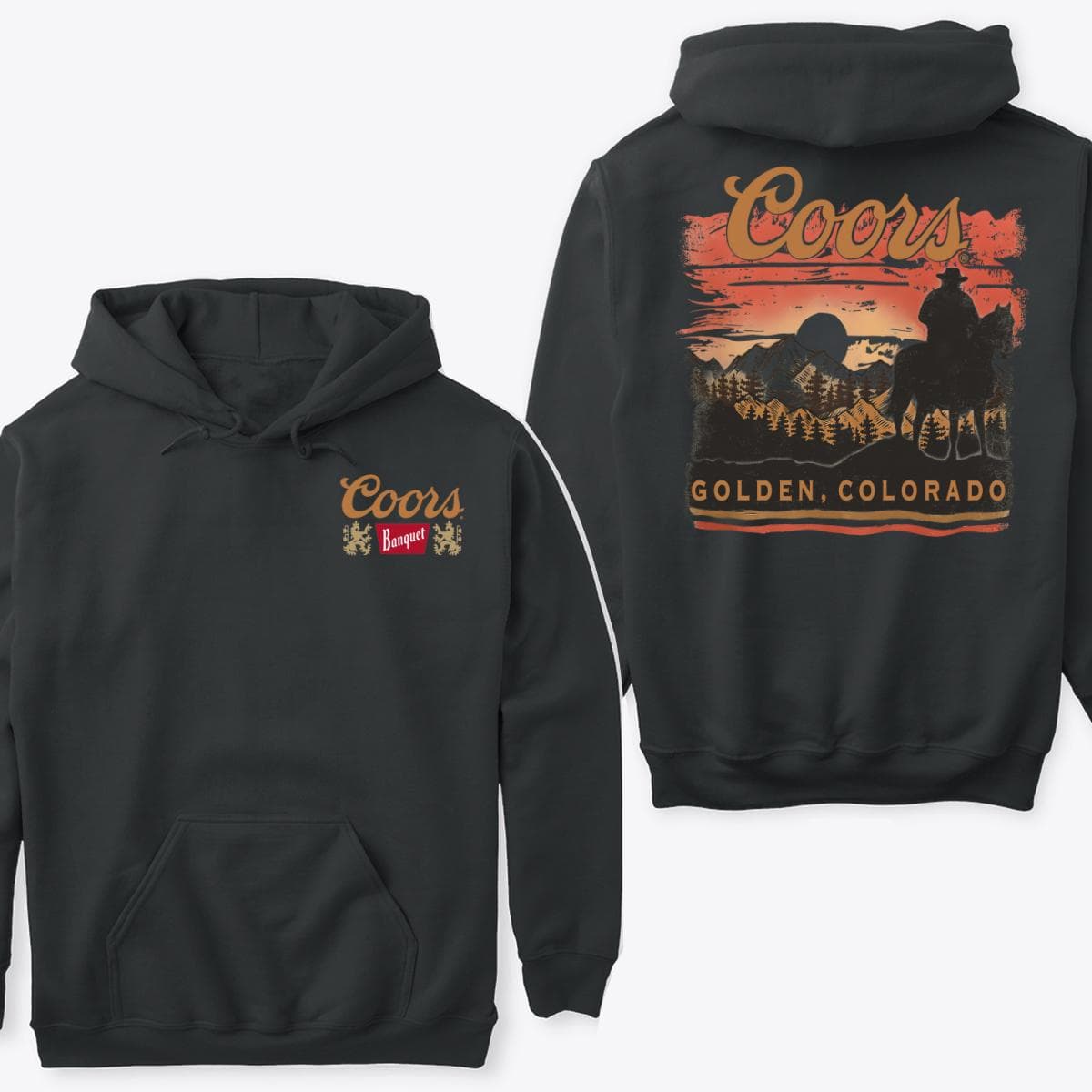 Sudadera con Capucha Coors Banquet Beer, Full Color Comfort Colors – image 1, Coors Tee, Coors Merch, Coors Shirt, Coors Sweatshirt, Coors Hoodie, Coors Clothes