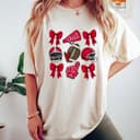 Camiseta de Algodón Coquette para Día de Partido: Mamá de Fútbol, Cheer y Espíritu de Equipo 1 small thumbnail