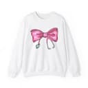 Coquette Nurse Stethoscope Bow Sweatshirt - Pink Bow Nurse Gift 3 small thumbnail