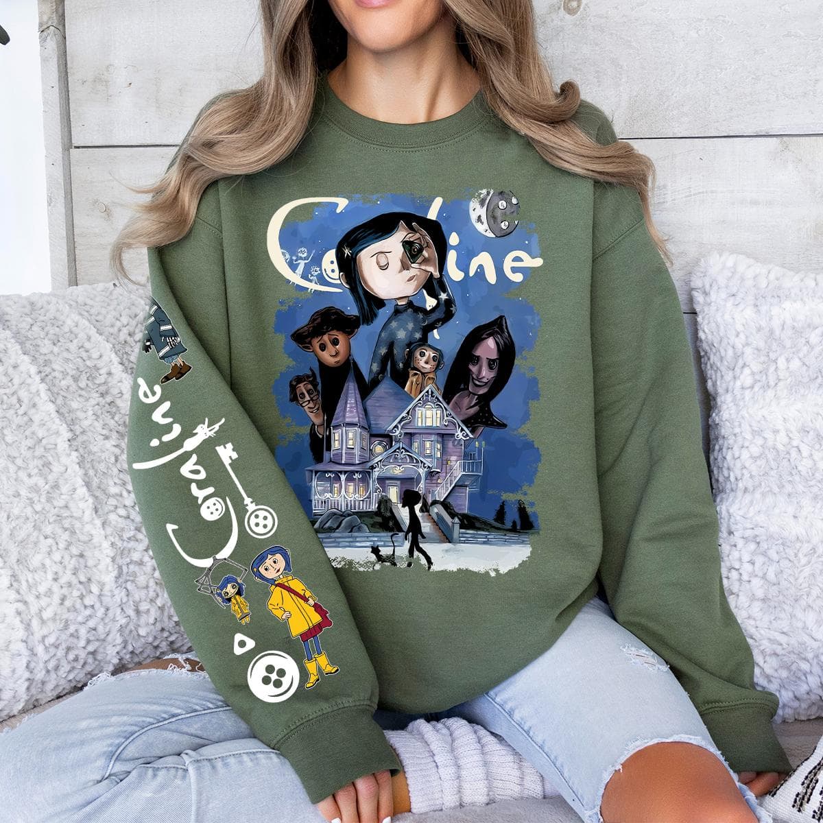 Coraline Best For Coraline Movie Sweatshirt, Vintage Halloween Movie Hoodie Sweatshirt, Hoodie, Comfort Colors – image 1, Coraline Best For Coraline Tee, Coraline Best For Coraline Merch, Coraline Best For Coraline Shirt, Coraline Best For Coraline Sweatshirt, Coraline Best For Coraline Hoodie, Coraline Best For Coraline Clothes