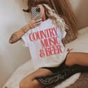 Country Music & Beer Shirt: Festival & Country Western T-Shirt 1 small thumbnail
