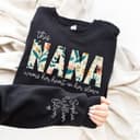 Custom Nana Sweatshirt with Grandkids Names on Sleeve - Christmas Gift 1 small thumbnail