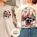 Custom Two-Sided Mickey Minnie Couple Disney Christmas Party Shirt 1 small thumbnail