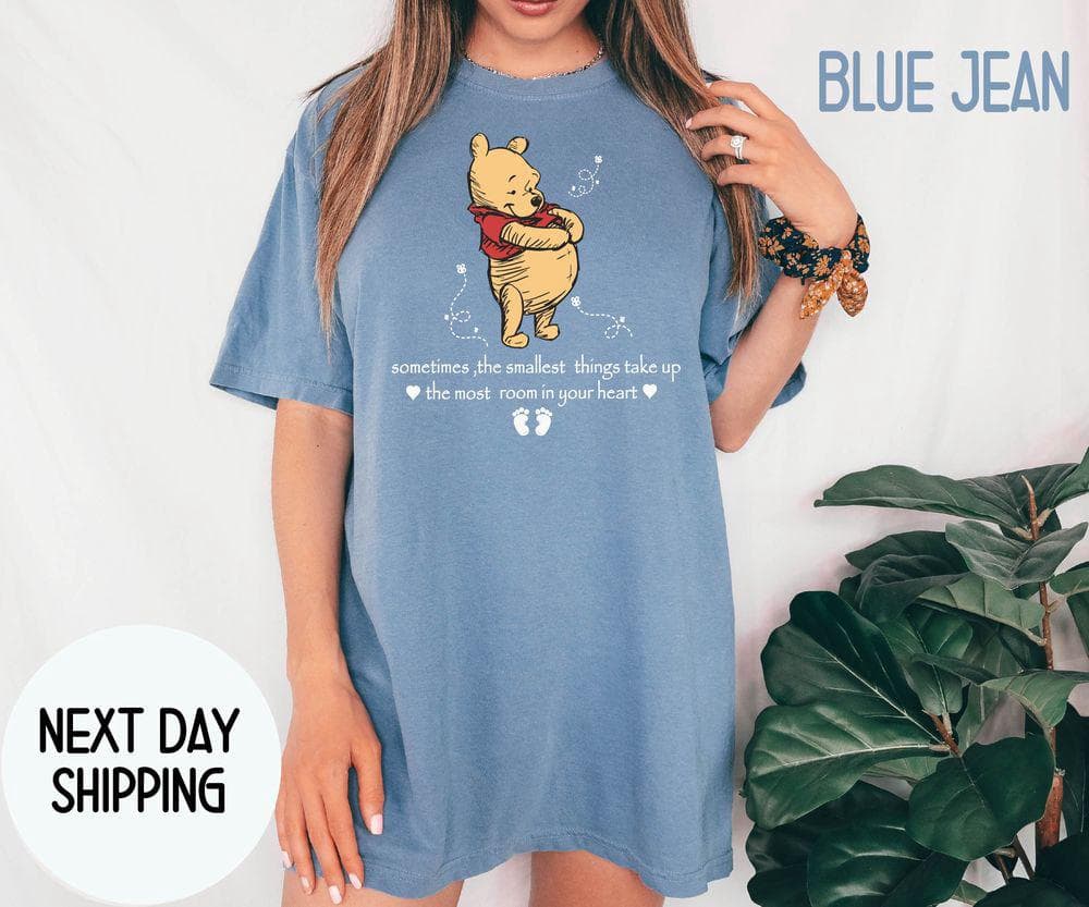 Cute Pregnancy Pooh Shirt, New Mom T-Shirt, Hoodie, Sweatshirt Gift – image 1, Pooh Tee, Pooh Merch, Pooh Shirt, Pooh Sweatshirt, Pooh Hoodie, Pooh Clothes
