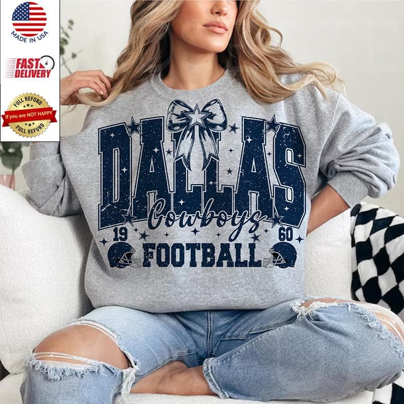 Dallas Cowbooys Football Girl Sweatshirt, Dallas Football Mom Football Mama Crewneck, Football Coquette Bow Sweatshirt Girly Clothing Game Day Crewneck – image 1, Dallas Cowboys Tee, cowboys shirt, cowboys tshirt, dallas cowboy shirt, dallas cowboys dress shirt, dallas cowboys football shirt, shirt dallas cowboys