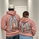 Dark Mauve Virgen Mary Comfort Colors Hoodie 1 small thumbnail