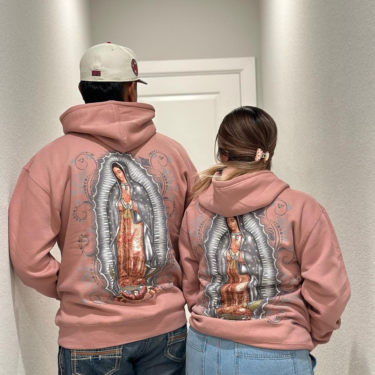 Dark Mauve Virgen Mary Comfort Colors Hoodie – image 1, Jesus Tee, Jesus Merch, Jesus Shirt, Jesus Sweatshirt, Jesus Hoodie, Jesus Clothes