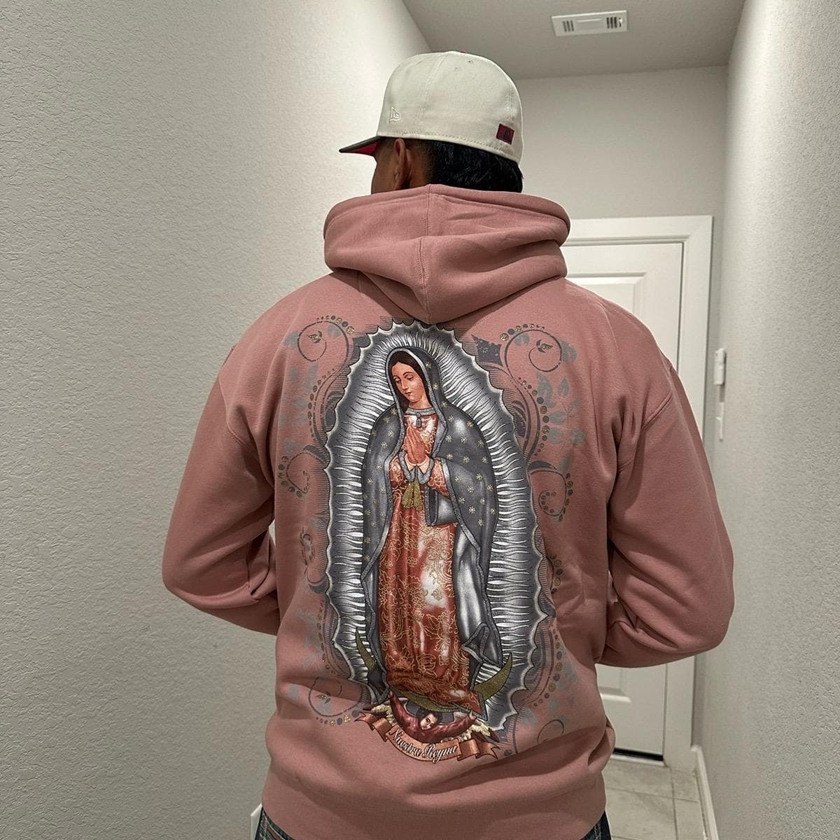 Dark Mauve Virgen Mary Comfort Colors Hoodie – image 2, Jesus Tee, Jesus Merch, Jesus Shirt, Jesus Sweatshirt, Jesus Hoodie, Jesus Clothes