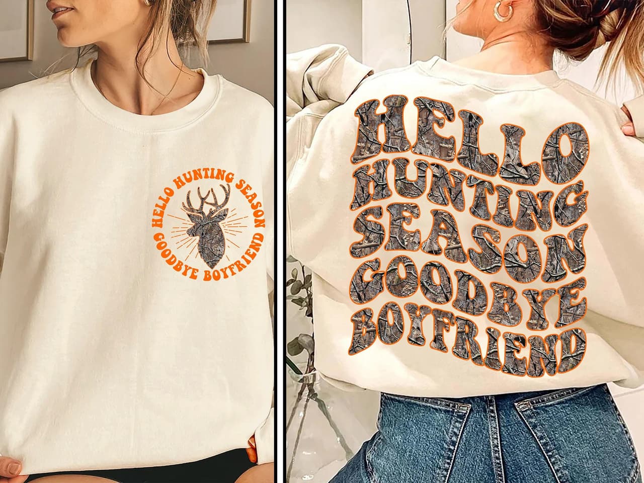 Sudadera Adiós Novio, Temporada Caza de Ciervos, Regalo Esposa Cazador – image 2, Deer Hunting Tee, Deer Hunting Merch, Deer Hunting Shirt, Deer Hunting Sweatshirt, Deer Hunting Hoodie, Deer Hunting Clothes