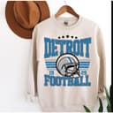 Detroit Football Crewneck, Vintage Sweatshirt, Game Day Pullover, 90s Sweater, Vintage 1 small thumbnail