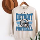 Detroit Football Crewneck, Vintage Sweatshirt, Game Day Pullover, 90s Sweater,Vintage Detroit Football Crewneck Sweatshirt, Detroit Football Sweatshirt, Detroit Shirt, Tshirt trending , clothes Gift for Boyfriend, Gift for Girlfriend 2 small thumbnail