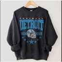Camiseta y Sudadera de Detroit Football, Estilo Vintage para Domingo de Fútbol 1 small thumbnail