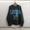 Detroit Lion Football Sweatshirt, Crewneck Bootleg Detroit Football Tee, Detroit Sports Hoodie 1 small thumbnail