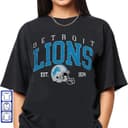 Sudadera Detroit Lions, camiseta gráfica fútbol, unisex para hombres y mujeres 3 small thumbnail