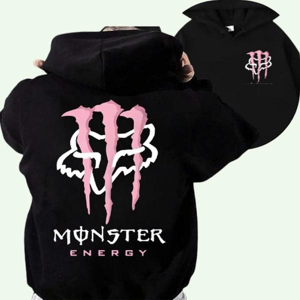 Dirtbike Motocross Fox Racing Monster Energy Hoodie Drink Pink Off-Road Dirt Bike Sudadera Shirt Regalo For Her and Him – image 1, Monster Energy Tee, Monster Energy Shirt, Monster Energy Sweatshirt, Monster Energy Hoodie, racing Tee, racing Shirt, racing Sweatshirt