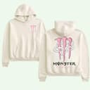Dirtbike Motocross Fox Racing Monster Energy Hoodie Drink Pink Off-Road Dirt Bike Sudadera Shirt Regalo For Her and Him 3 small thumbnail