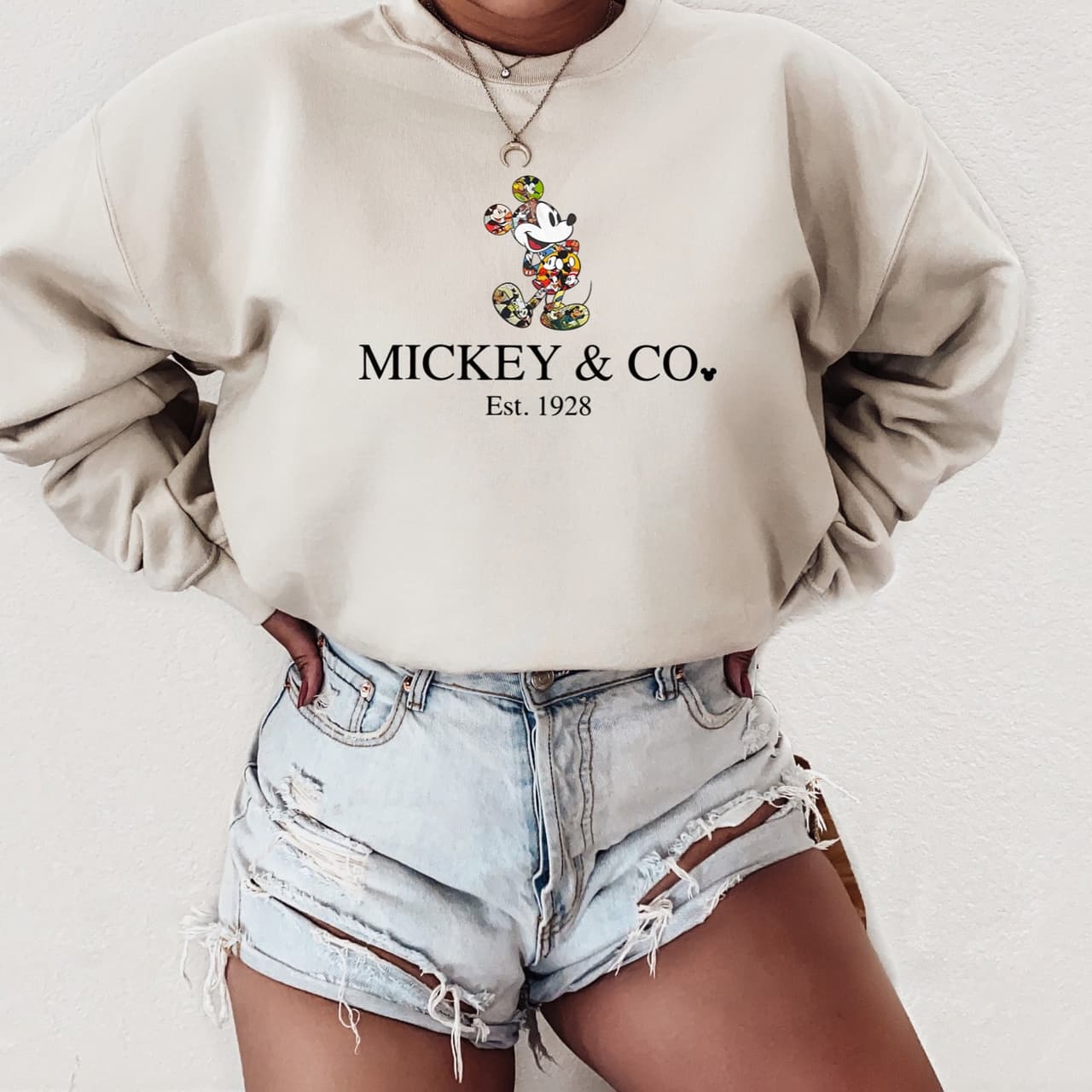 Disneey Mickkkey & Co Unisex Oversized Crewneck Sweatshirt – image 2, disney shirt, cameron boyce merch, disney shirts for women, disney tee shirts womens, womens disney tee, disney family shirts, disney t shirts family