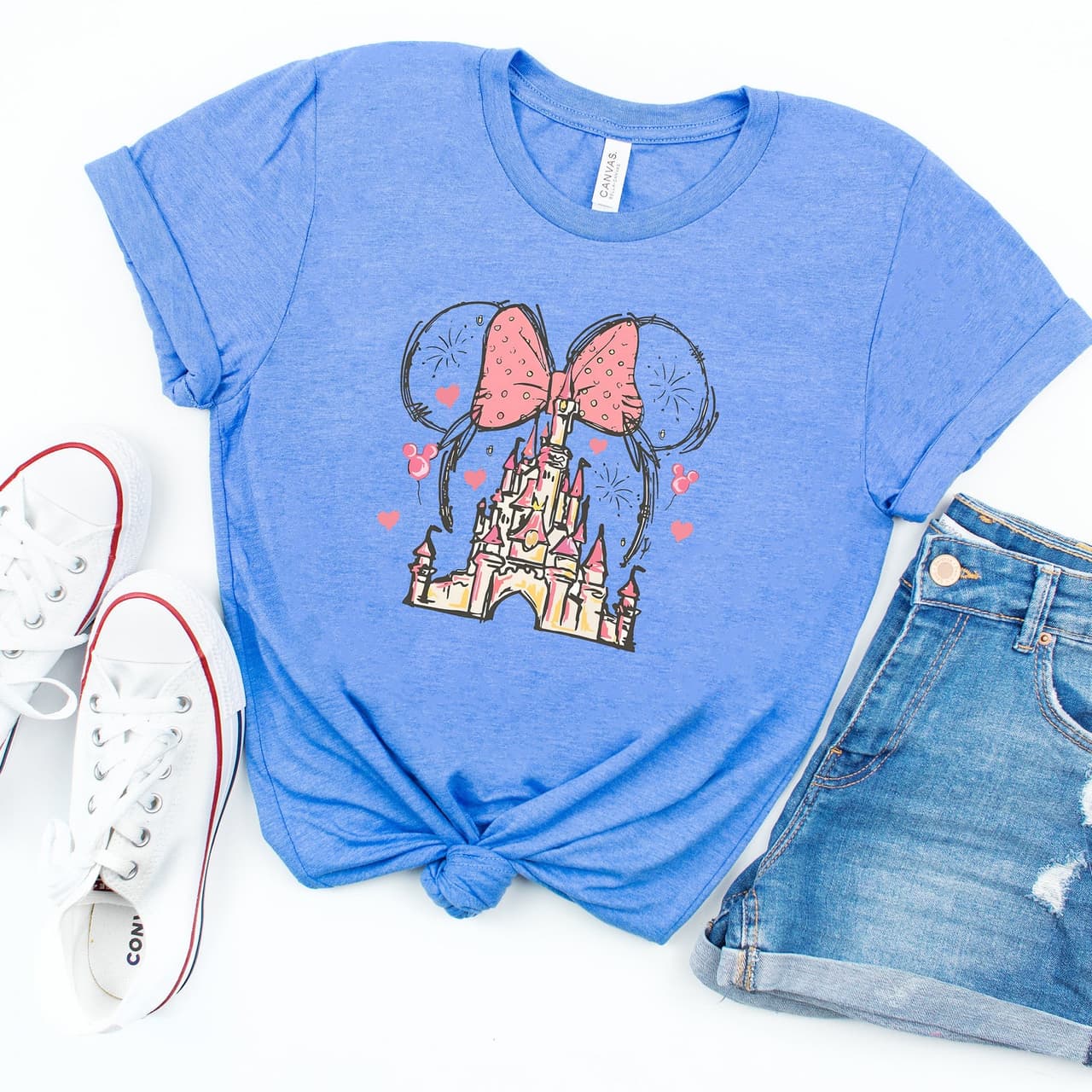 Disneey Minnie Mouse Castle Shirt - Magic Kingdom Family Vintage – image 2, disney shirt, cameron boyce merch, disney shirts for women, disney tee shirts womens, womens disney tee, disney family shirts, disney t shirts family