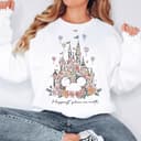 Disney Magic Kingdom Castle Floral Shirt - Happiest Place on Earth 2 small thumbnail