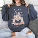 Disney Magic Kingdom Castle Floral Shirt - Happiest Place on Earth 4 small thumbnail