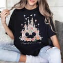 Disney Magic Kingdom Castle Floral Shirt - Happiest Place on Earth 3 small thumbnail
