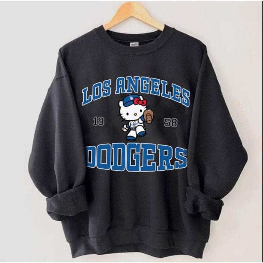 Dodger Kitty Sweatshirt, Blue Dodger Kitty Hoodie, Dodger Baseball T-Shirt, Funny Graphic Shirt, Vintage Baseball Fan Shirt – image 1, LA Dodgers Tee, LA Dodgers Shirt, LA Dodgers Sweatshirt, LA Dodgers Hoodie, LA Dodgers Clothes