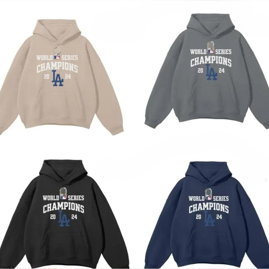 Hoodie campeones de la Serie Mundial Dodgers, suéter 2024, regalo para fans de Los Angeles Dodgers, sudadera de béisbol – image 1, LA Dodgers Tee, LA Dodgers Shirt, LA Dodgers Sweatshirt, LA Dodgers Hoodie, LA Dodgers Clothes