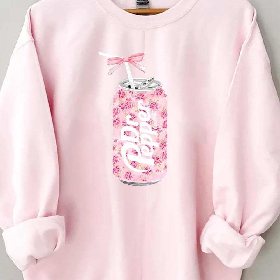 Dr. Pepper Coquette Bow Pink Sweatshirt Hoodie Tee Crewneck Gift – image 1, Dr Pepper Tee, Dr Pepper Merch, Dr Pepper Shirt, Dr Pepper Sweatshirt, Dr Pepper Hoodie, Dr Pepper Clothes