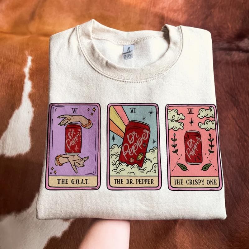 Dr. Pepper Tarot Card Crewneck Sweatshirt - Handmade Gift – image 3, Dr Pepper Tee, Dr Pepper Merch, Dr Pepper Shirt, Dr Pepper Sweatshirt, Dr Pepper Hoodie, Dr Pepper Clothes