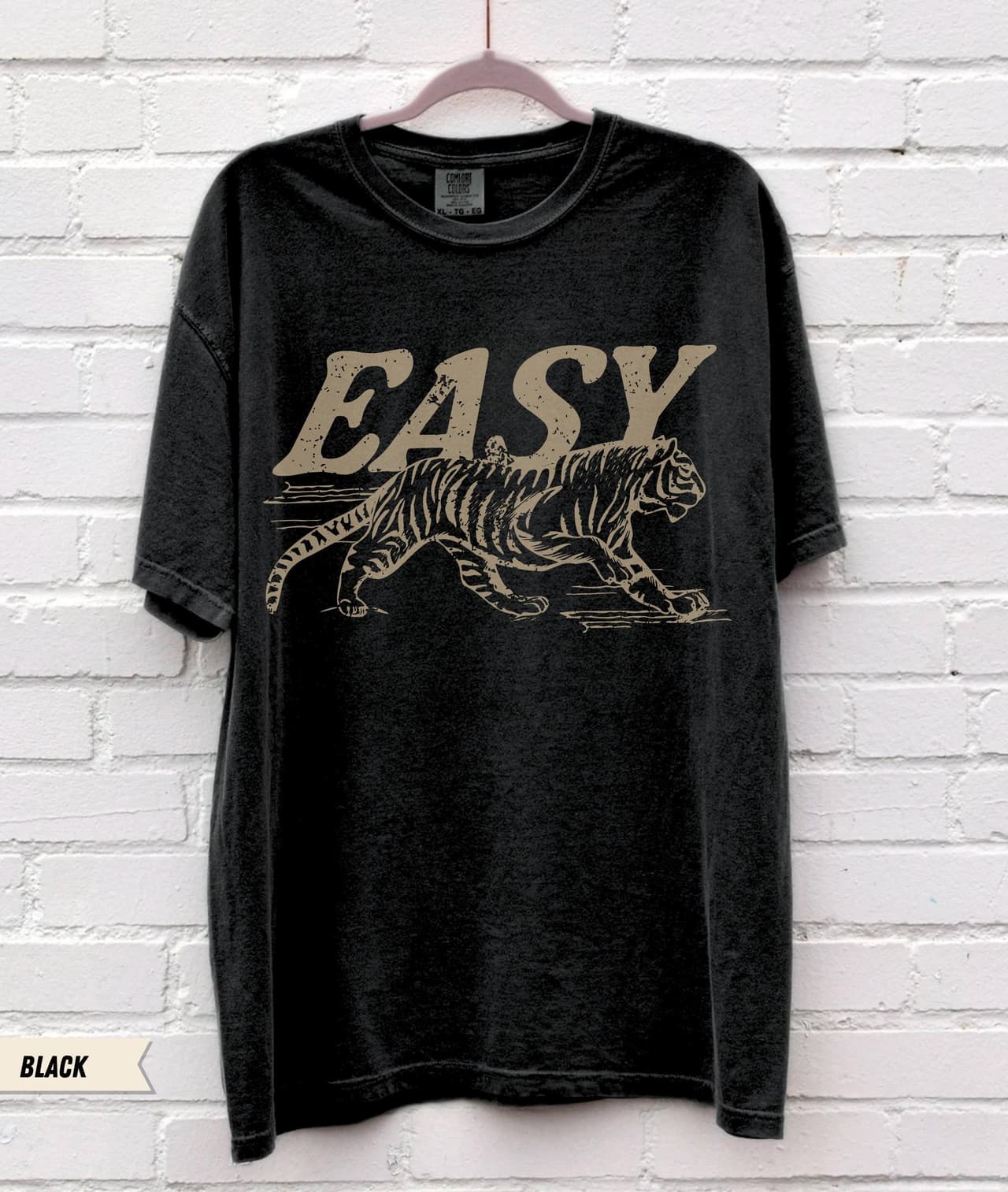 Easy Tiger Tee, UNISEX Vintage Inspired Sweatshirt, Trendy Tiger Hoodie, Retro Festival Clothing Oversized Tee Boho Hippie – image 3, Easy Tiger Tee, Easy Tiger Shirt, Easy Tiger Sweatshirt, Easy Tiger Hoodie