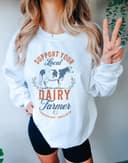 Eat Local Breastfeeding Sweatshirt, Breastmilk Sweater Moms Milk Hoodie, Moms Boobery Jumper T-Shirt Comfort Colors 2 small thumbnail