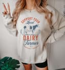 Eat Local Breastfeeding Sweatshirt, Breastmilk Sweater Moms Milk Hoodie, Moms Boobery Jumper T-Shirt Comfort Colors 3 small thumbnail