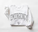 ER Nurse & EMT Gifts: Emergency Dept Sweatshirt, Hoodie, Comfort Colors 4 small thumbnail