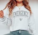 ER Nurse & EMT Gifts: Emergency Dept Sweatshirt, Hoodie, Comfort Colors 2 small thumbnail
