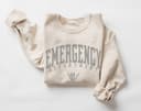 ER Nurse & EMT Gifts: Emergency Dept Sweatshirt, Hoodie, Comfort Colors 3 small thumbnail