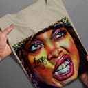 Erykah Badu 90s Hip Hop T-shirt: MF Doom, Tupac, DMX, Old School Cassette 1 small thumbnail