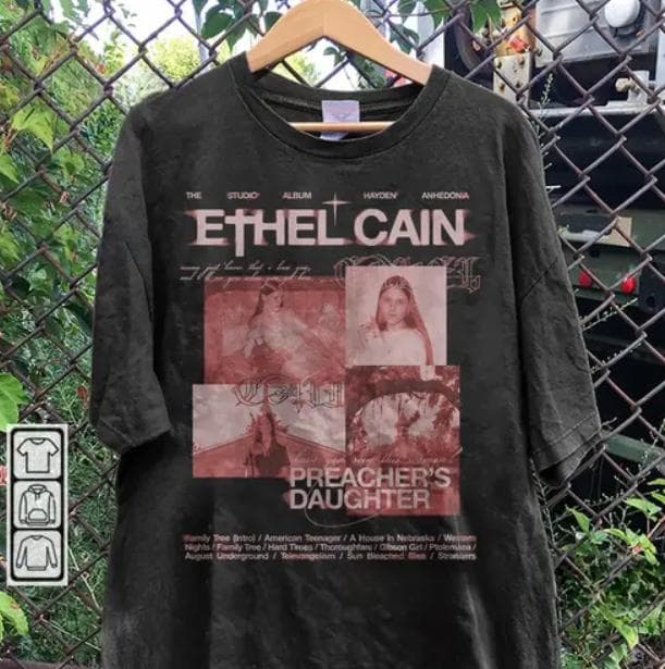Ethel Cain Preacher's Daughter Album Merch Bootleg 90s Vintage Shirt – image 1, Ethel Cain Preacher Tee, Ethel Cain Preacher Merch, Ethel Cain Preacher Shirt, Ethel Cain Preacher Sweatshirt, Ethel Cain Preacher Hoodie, Ethel Cain Preacher Clothes