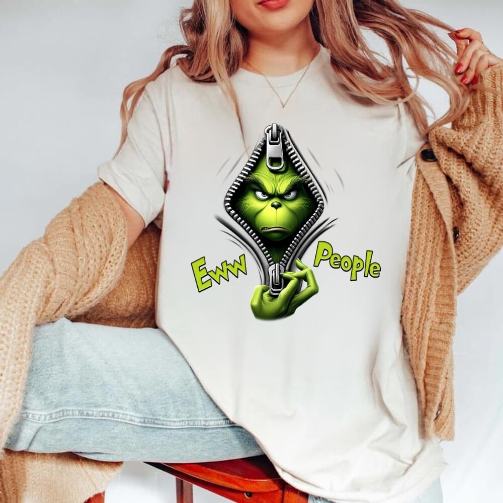 Ew People Christmas Movie The Grin Sudadera, Trendy Grin Christmas Season Unisex Classic Camisetas in All Sizes All Colors for Women for Men – image 2, christmas tees, christmas pullover ugly, ugly xmas sweatshirt, ugly sweatshirt christmas, christmas sweatshirt ugly, ugly christmas sweatshirt men, sweatshirt xmas
