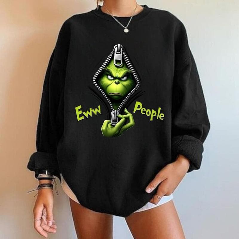 Sudadera "Ew People The Grinch" Christmas Movie - Unisex y de Moda – image 1, Grinch Tee, Grinch Merch, Grinch Shirt, Grinch Sweatshirt, Grinch Hoodie, Grinch Clothes